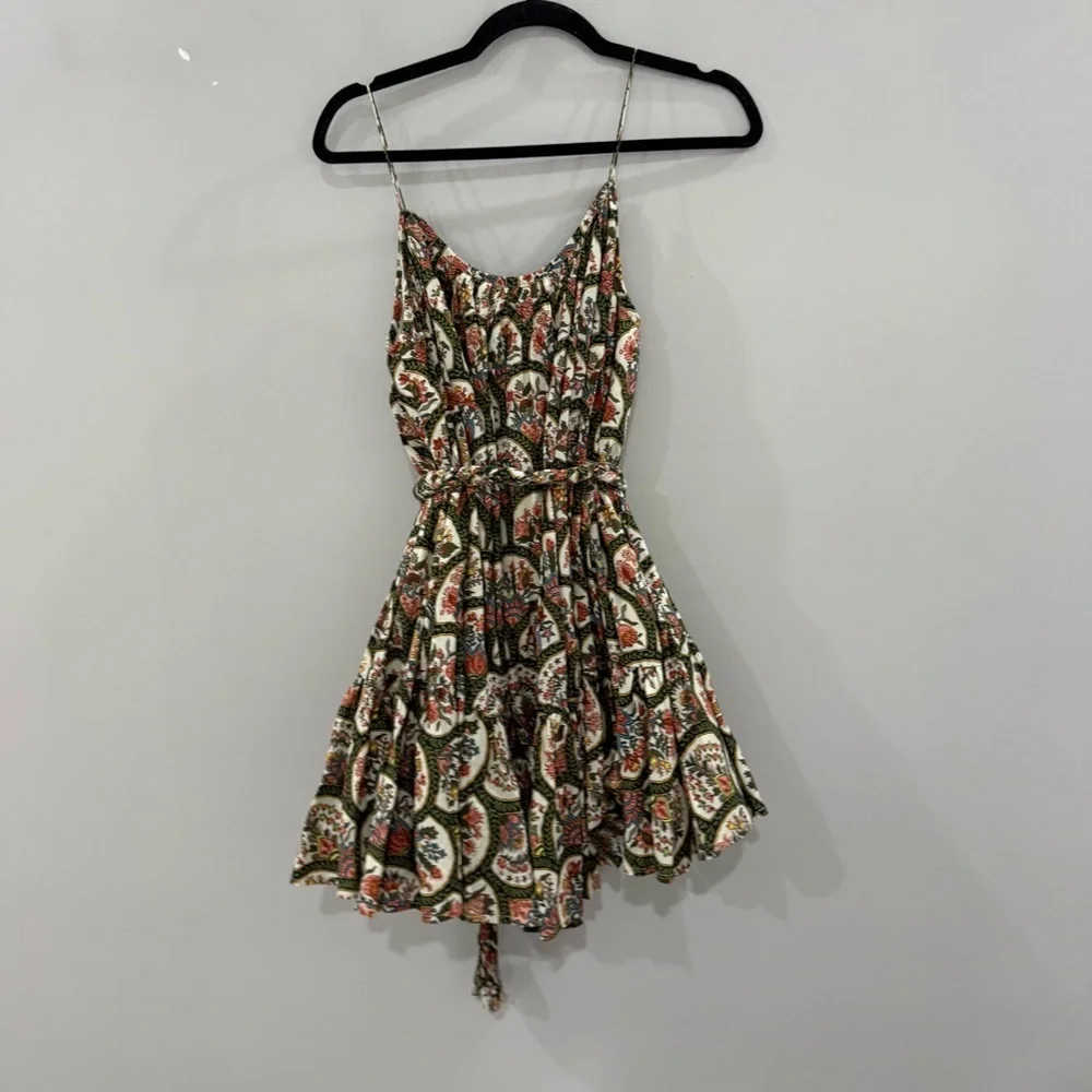 Rhode Dress Nala Braided Fit and Flare in Mushroom Print